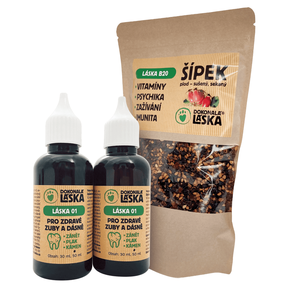 Dokonalá Láska Zvýhodněný set Láska 01 a Láska B20 - Zuby a dásně - Posílená péče L Dokonalá Láska Zvýhodněný set Láska 01 a Láska B20 - Zuby a dásně - Posílená péče L