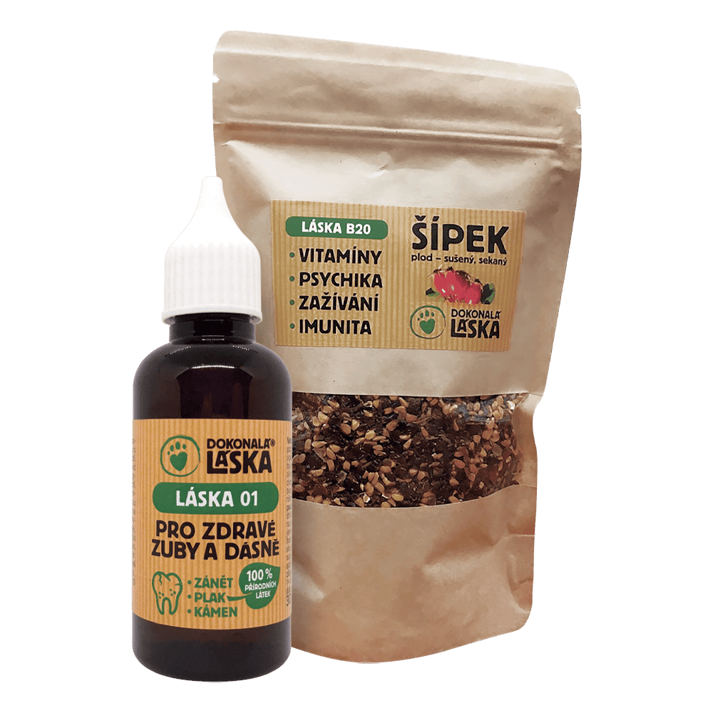 Dokonalá Láska Zvýhodněný set Láska 01 a Láska B20 - Zuby a dásně - Posílená péče M Dokonalá Láska Zvýhodněný set Láska 01 a Láska B20 - Zuby a dásně - Posílená péče M
