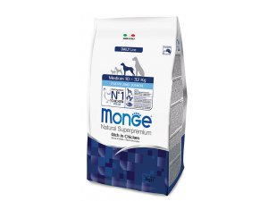MONGE Dog Medium Puppy & Junior Kuře, rýže 29/18 3kg