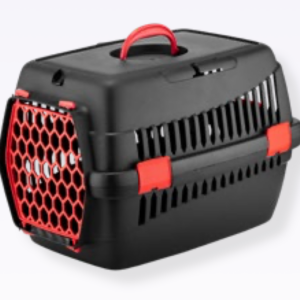 4DOG Deluxe Přepravka 49x35x32,5cm – Černo/červená