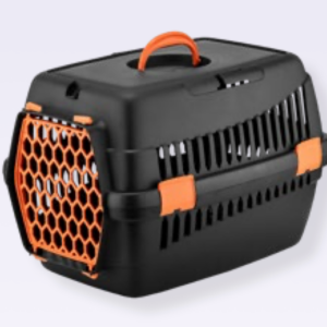 4DOG Deluxe Přepravka 49x35x32,5cm – Černo/oranžová