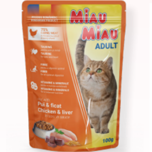 Miau Miau Kapsa Adult Chicken/Liver – 100g