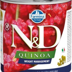 N&D QUINOA Dog konz. Weight Management Lamb & Broccoli 285 g