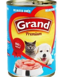 GRAND konz. štěně,kočka Delikates mas.směs 405g