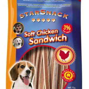 Nobby StarSnack Soft Chicken Sandwich měkké pamlsky kuře+ryba 70g