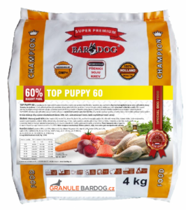 Granule Bardog Lisované granule za studena Top Puppy 60 - 4 kg