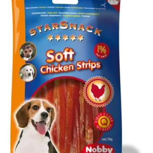 Nobby StarSnack Soft Chicken Strips kuřecí měkké pásky 70g
