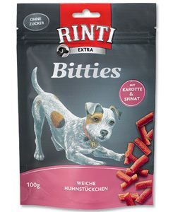 Rinti Dog Extra Mini-Bits pochoutka mrkev+špenát 100g