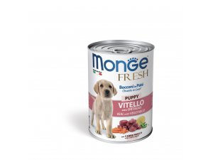 MONGE FRESH DOG Puppy Telecí se zeleninou 400g/24bal