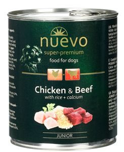 Nuevo pes junior kuřecí a hovězí konz. 800g
