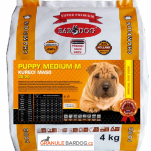 Superprémiové granule Bardog Puppy Medium M 30/20 pro střední štěňata, 4 kg