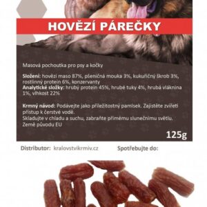 Hovězí párečky 125g