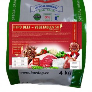 Granule Bardog Lisované granule za studena HYPO BEEF – VEGETABLES 50 – 4 kg