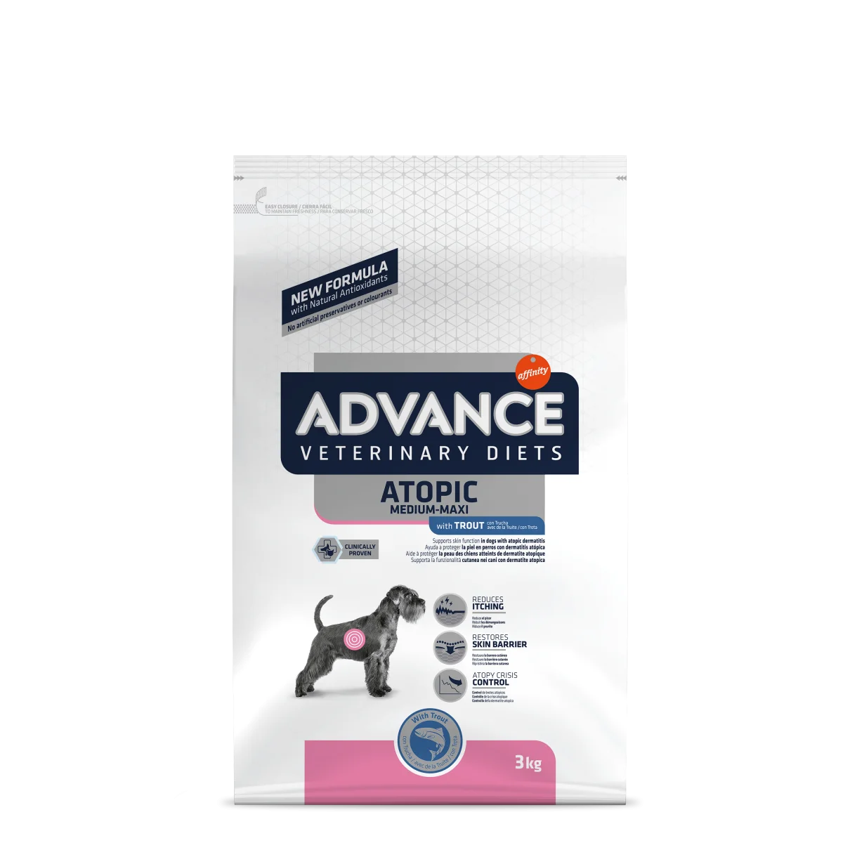 Advance ADVANCE-VD Dog Avet Dog Atopic MED/MAX pstruh 3kg Advance ADVANCE-VD Dog Avet Dog Atopic MED/MAX pstruh 3kg