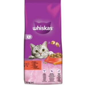 Whiskas Suché Hovězí – 2x14kg