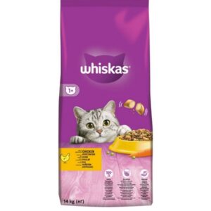 Whiskas Suché Kuřecí – 2x14kg