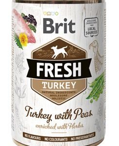 Brit Fresh Dog konz Turkey with Peas 400g