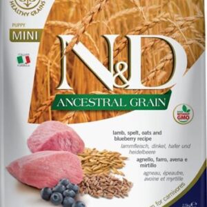 N&D ANCESTRAL GRAIN Dog LG Lamb, Spelt, Oats & Blueberry Puppy Mini 2,5 kg