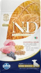 N&D ANCESTRAL GRAIN Dog LG Lamb, Spelt, Oats & Blueberry Puppy Mini 800 g