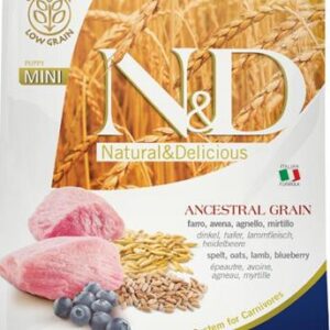 N&D ANCESTRAL GRAIN Dog LG Lamb, Spelt, Oats & Blueberry Puppy Mini 800 g