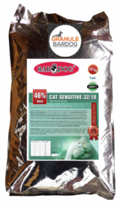 Bardog Krmivo pro kočky Cat Sensitive 32/18 - 10 + 1 kg