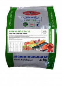 Granule Bardog Hypoalergenní granule Fish rice 24/13 - 4 kg