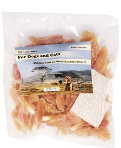 Pochoutka Kuřecí filety na tyčce z buvolí kůže 6cm500g